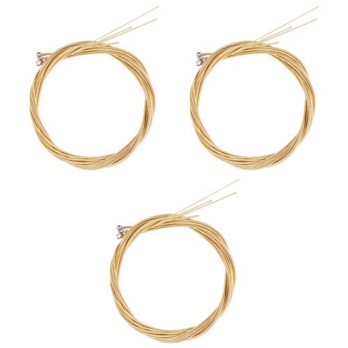 3Ensembles Cordes Basse Professionnelles Dorées, Durables Et Pratiques