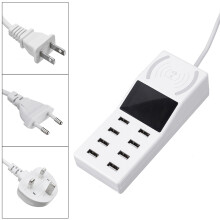Upgrade Versie Meerdere USB Oplader Intelligente 8 - Poorts Desktop Oplader Draadloze Oplader Oplaadstation Multi Poort Reis Snelle Wandoplader Hub