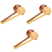 6Pièces Cuillères À Soupe En Bois Multicolores Manche Long Ergonomique