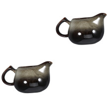 2Pièces Pot Céramique Noir Résistant Pour , Sauce Crème