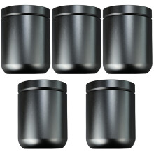 5Pièces Boîte Hermétique Noire Aluminium Rangement Médicaments