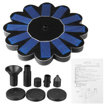 6V 1.4W Fontana a Forma di Fiore Alimentata da Sole Decorazione per Giardino Stagno Piscina Pompa per Fontana d'Acqua