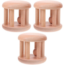 3Pièces Hochet En Bois Coloré Jouet Éducatif Pour Enfants