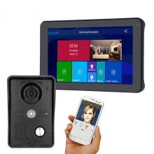 ENNIO Campanello Video WiFi Cablato da 9 Pollici Sistema di Interfono per Entrata con Telecamera Cablata HD 1080P Visione Notturna Supporto per