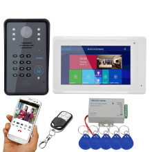 ENNIO Campanello Video Wireless Wifi RFID con Password Sistema di Interfono per Entrata con Telecamera Wired IR-CUT 1080P Visione Notturna Sup