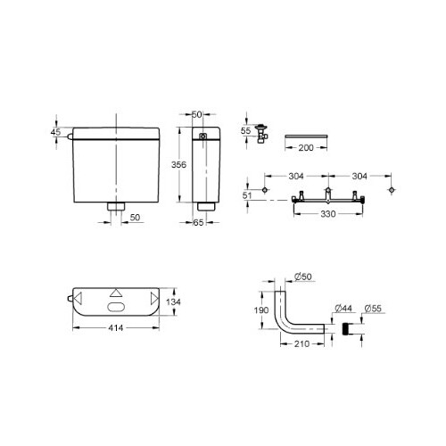 Grohe GROHE Flushing Cistern for Wc Alpine White 37791SH0 1