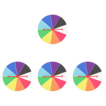 4Ensembles Roues Ludiques Colorées Pour Tirages Et Jeux En Intérieur