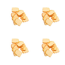 40St Realistisch Nep Toast Brood PVC Voor Keuken Decoratie Lichtgeel