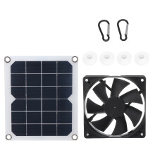 6V 10W Ventilatore Mini Alimentato da Pannello Solare per Casa per Animali Serra Tetto di Camper