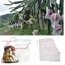 Borsa a rete in nylon con cordino per media filtrante dell'acquario anello biologico pallina biologica protettore per frutta da giardino
