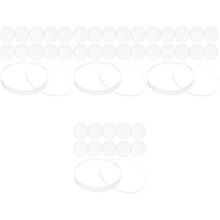 80Pièces Supports En Transparents Ronds Pour Décoration