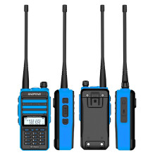 BAOFENG X3 Plus 18W 9500mAh Walkie Talkie 20 KM Radio Tri-banda Impermeabile UHF/VHF 9500mAh Ricetrasmettitore 76-108MHz Trasmettitore Radio blue