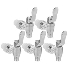 5Pièces Robinet Plastic Argent Robuste Pour Distributeur De Boissons