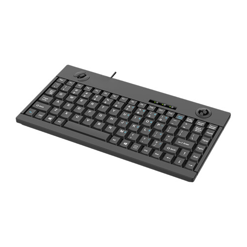 Ergonomic 88Key USB Keyboards Integrated Trackball Mouse Waterproof Design For Multiple