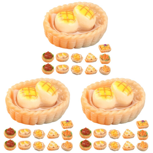 45Pièces Miniatures Aliments Résine Résistants Décorations Maison