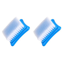 2Pièces Brosse Nettoyage Pratique Poils Solides Manche Plastique Bleu