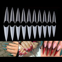 600 Stuks Lange Stiletto Kunstmatige Valse Nageltips