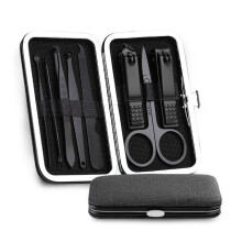 8 Pezzi Set di Tagliaunghie in steel Inossidabile Professionale con Forbici e Scatola Kit di Rifinitura per Manicure e Utensili per Unghie