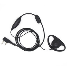 D Shape Auricolare per Kenwood Auricolare in Gomma Morbida per Radio Motorola con Un Pin e Spina Mono da 3.5 mm