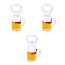 3Pièces Décapsuleur Clé Métal Unique Forme Verre