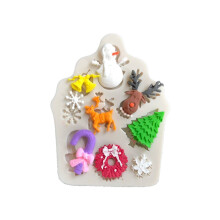 Christmas Candy Mold Silicone Sugar Turning Mold Cake Chocolate Decoration Baking Mold Tools Accessories New