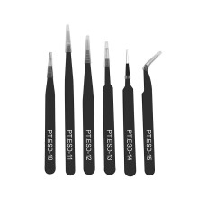 6Pieces Set Stainless Steel Tweezers Tool for Eyelash Extension Supplies Makeup Tools UK