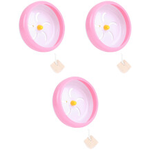 3Pièces Roue D’exercice Rose Pour Hamster Rongeurs