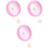 3Pièces Roue D’exercice Rose Pour Hamster Rongeurs 1