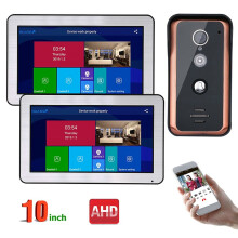 ENNIO Campanello Video Intercom con 2 Monitor da 10 pollici Wi-Fi Cablato Sistema di Entrata con Telecamera AHD 720P Cablata IR-CUT Visione N