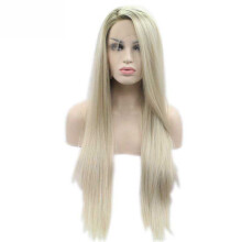 Sylvia Hittebestendige Haar Ombre Blonde Synthetische Lace Front Perucque Voor Vrouwen
