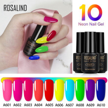ROSALIND 7 ml 10 Farben Soak Off Salon UV LED Nagelgel-Lack