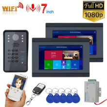ENNIO 7 pollici 2 Monitor Video Citofono Intercom Wired/Wireless con Telecamera HD 1080P Visione Notturna Supporto per Intercom APP Remota Sbl