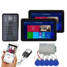 ENNIO citofono video wireless WiFi RFID con password da 10 pollici sistema di ingresso con telecamera cablata IR-CUT 1080P visione notturna su