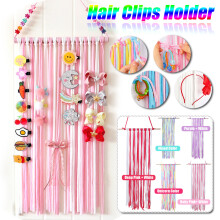 Fascia per capelli per ragazze e donne con supporto per fiocco appendiabiti clip per capelli organizer da parete per riporre.