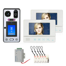 ENNIO citofono video con monitor da 7 pollici sistema di interfono con riconoscimento facciale impronta digitale RFIC cablato telecamera 1000