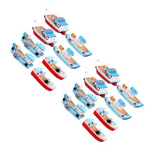 16Pièces Bateaux Miniature En Résine Assortis Décor Méditerranéen