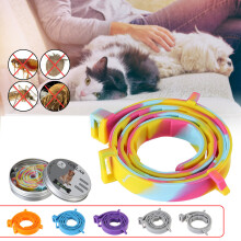 65 cm Huisdierbenodigdheden Insectenwerend Antivlooienhalsband Kat en Hond Vlooienwerende Halsband Aluminium Doos