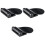3Pièces Support Pied Pour Douche Noir En Aluminium Résistant 1