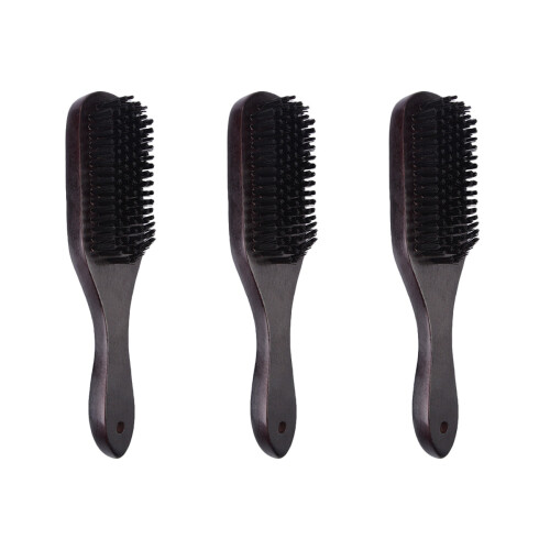3Pièces Brosse Styling Poils Nylon Café Portable Idéal