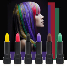 NICEFACE Tragbarer Einweg Mehrfarbiger Haartönungsstift Langanhaltender Lippenstiftform Natürliche Färbecreme Haartönungswerkzeug Paste