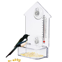 Vogelfutterspender mit Thermometer hängendes Futterwerkzeug für Garten- und Hofdekoration
