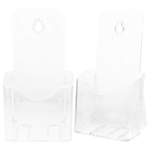 2St Transparante Brochurehouder Acryl Documentendisplay Voor