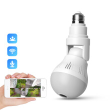 XIAOVV D5 360 Panorama 1080P WIFI Luminous IP Camera H. 265 Tweeweg Audio V380 APP Controle Verlichtingslamp Draadloze Beveiligingsbewaking Binnen