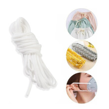 5Mm Fascia elastica per maschera bianca piatta con cordino per orecchie