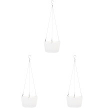 3Ensembles Cache-Pots Suspendus Blancs Pour Jardin Durable