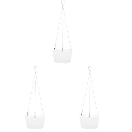 3Ensembles Cache-Pots Suspendus Blancs Pour Jardin Durable
