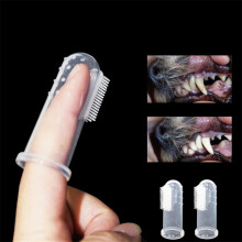 Spazzolino per Denti Super Morbido per Animali Domestici Spazzola per Cani Teddy Strumento per Pulire Alito Cattivo Tartar Denti per Cani e G