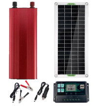 Zonne-energiesysteem omvormerset 10A/30A/60A/100A laadregelaar 2000W zonne-omvormerset