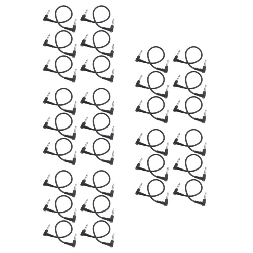 30Pièces Câbles Effet Instrument, Câble Audio Guitare Noir PVC