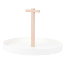 rond opbergplateau met handvat voor alledaagse artikelen (wit)